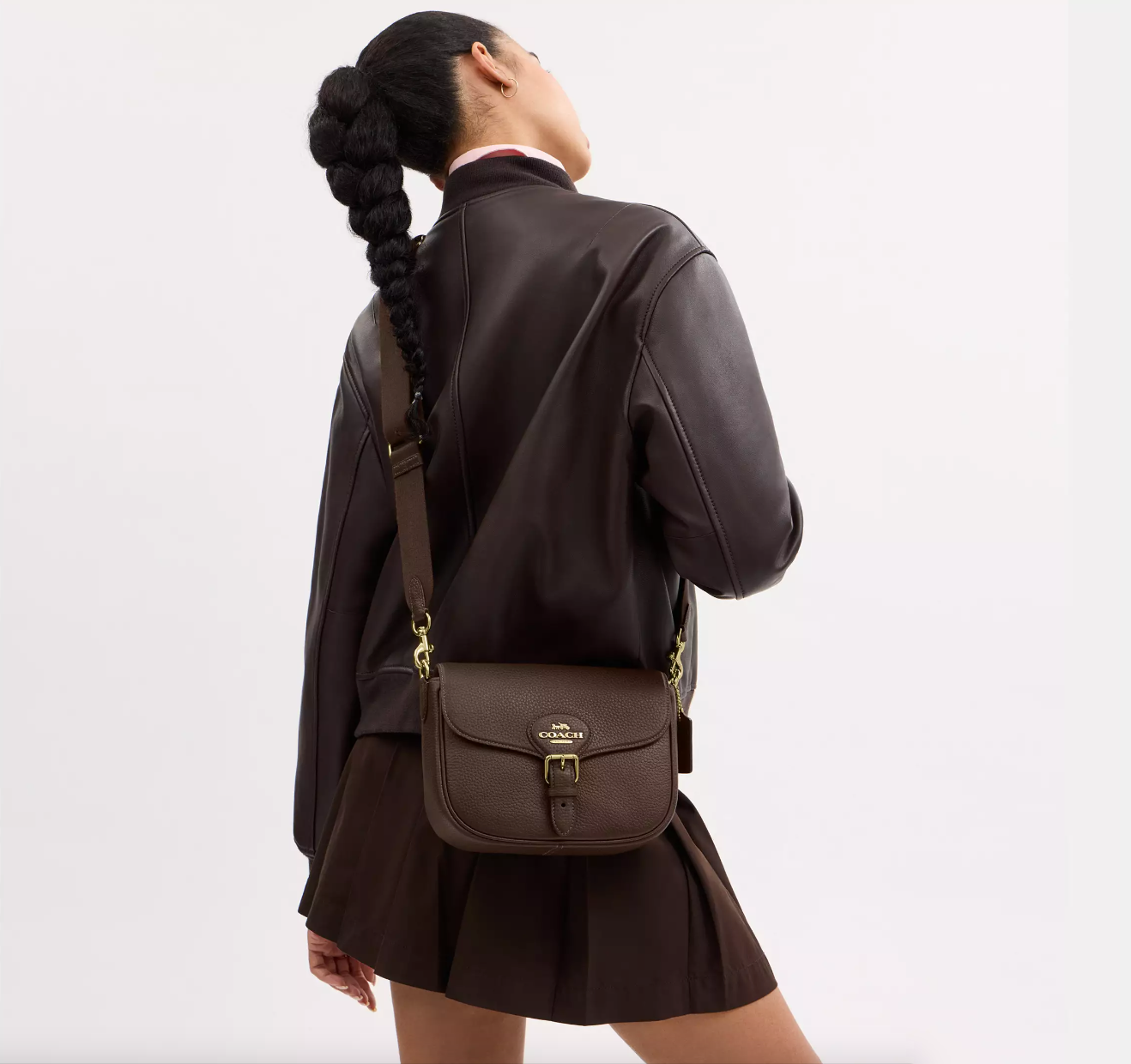 COACH AMELIA SADDLE Brown