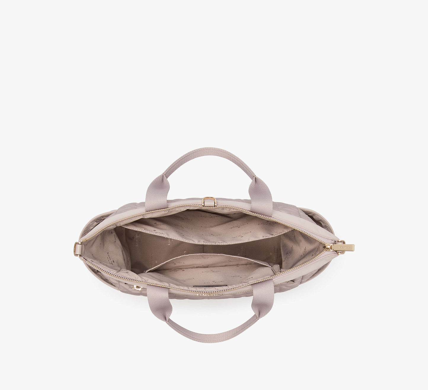 Kate Spade Spade Flower Quilted Fabric Convertible Backpack Cozy Grey