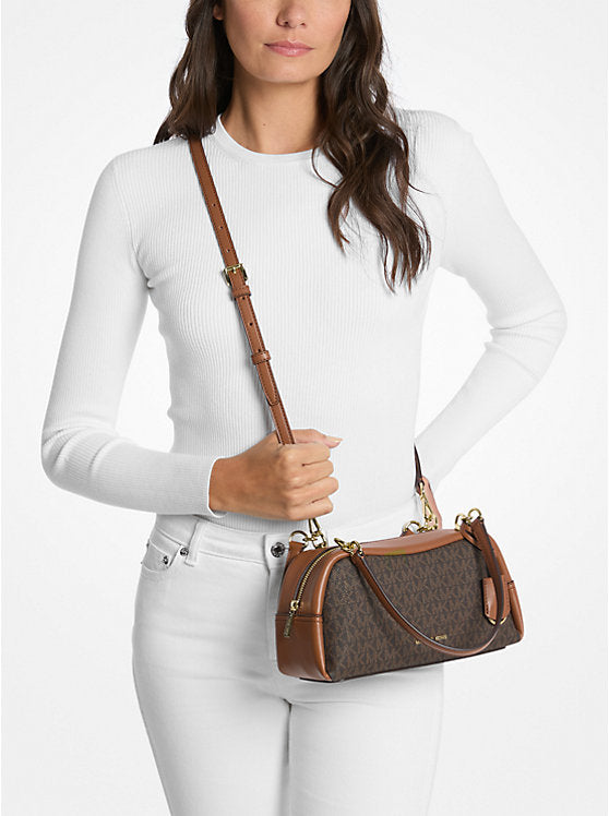 Michael Kors Cecily Small Shoulder Bag Brown Sognature