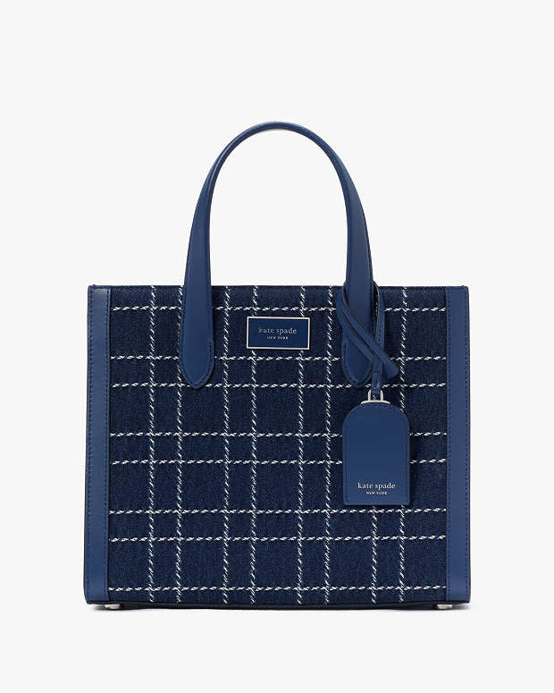 KSB- Manhattan Denim Check Small Tote