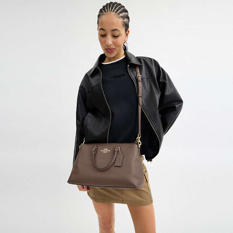 Coach Georgia Satchel Bag Dark Stone