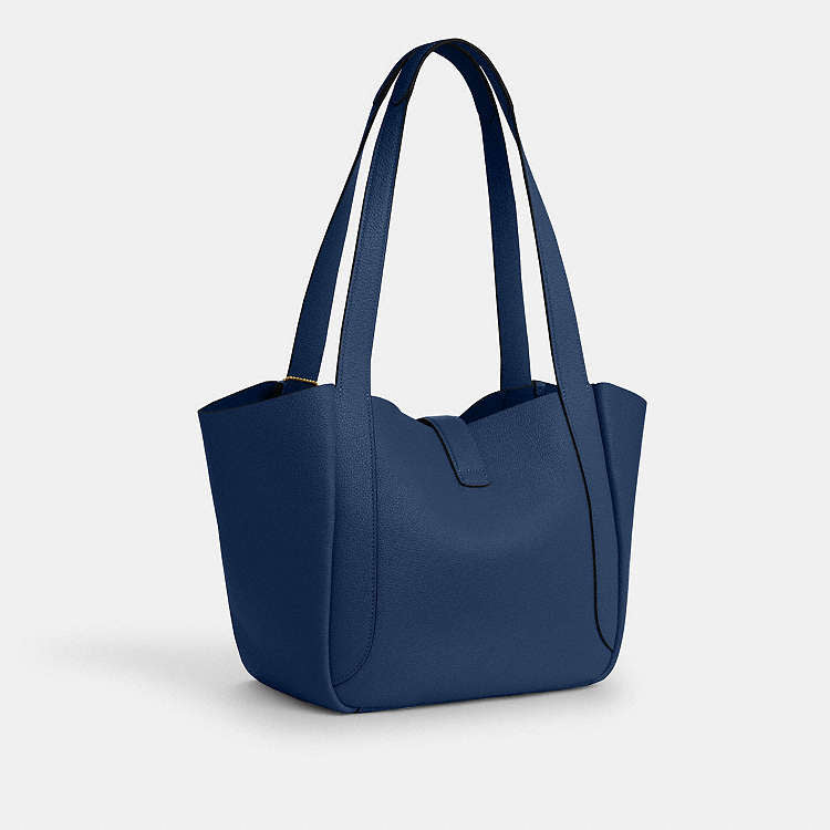 Coach Hadley Turnlock Tote Deep Blue