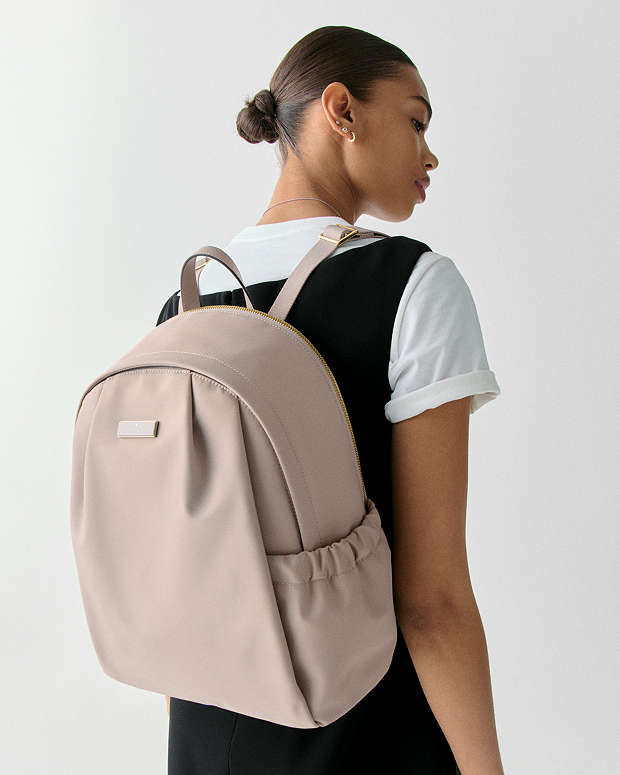 Kate Spade Carter Nylon Large Backpack Cozy Grey