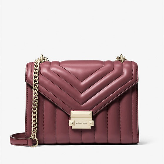 Michael Kors WHITNEY MEDIUM QUILTED SHOULDER BAG (35R4GWHL6U) OXBLOOD