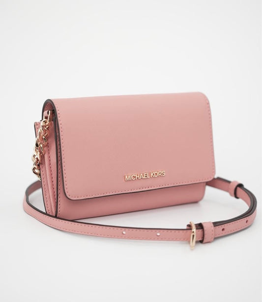 Michael Kors JETSET TRAVEL MEDIUM MF PHONE CROSSBODY (35F0GTVC8B) PINK