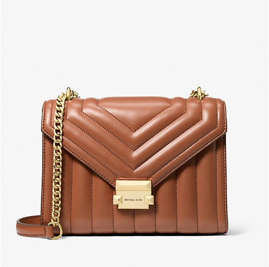 Michael Kors WHITNEY MEDIUM QUILTED SHOULDER BAG (35R4GWHL6U) LUGGAGE