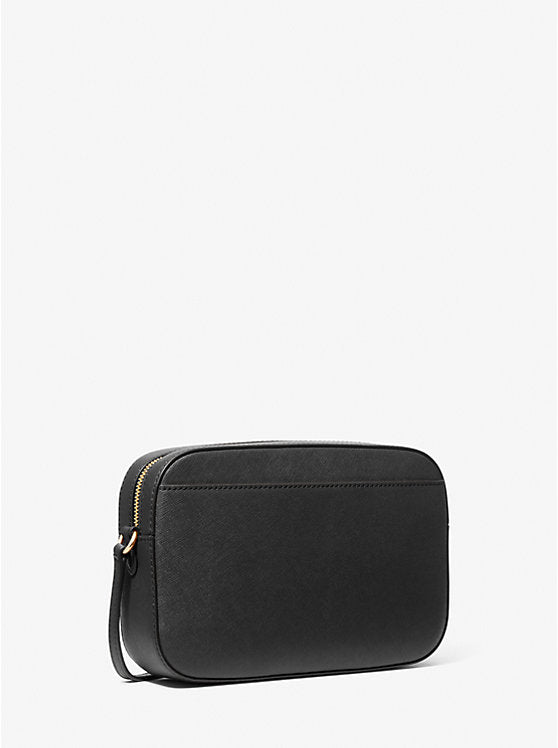 Michael Kors JETSET ITEM LARGE LOGO CHAIN EW CROSSBODY BAG BLACK GOLD