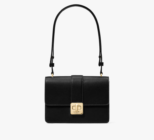 Kate Spade Phoebe Turnlock Shoulder Bag BLACK