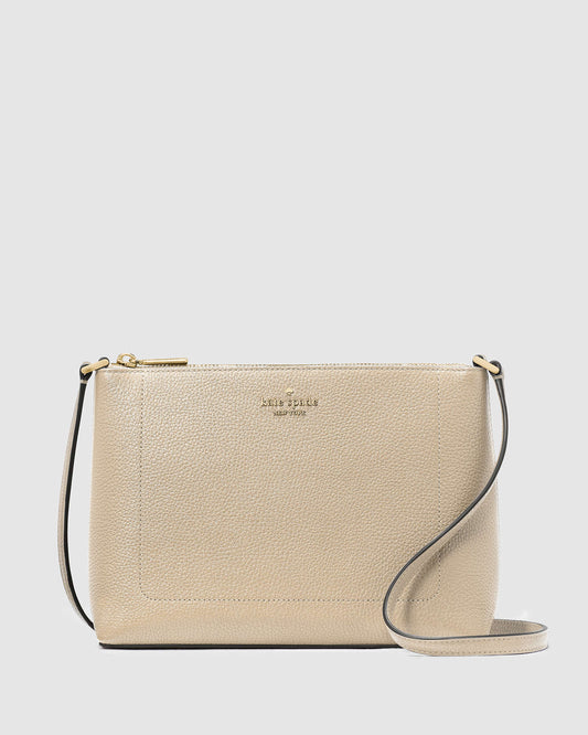 Kate Spade Leila Medium Crossbody Light Sand