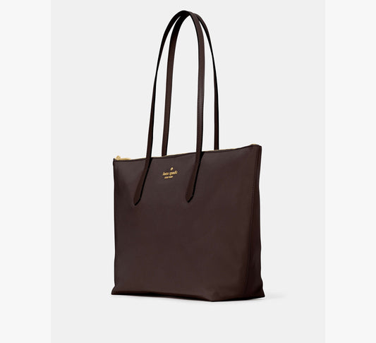Kate Spade Kitt Nylon Medium Tote Hot Fudge