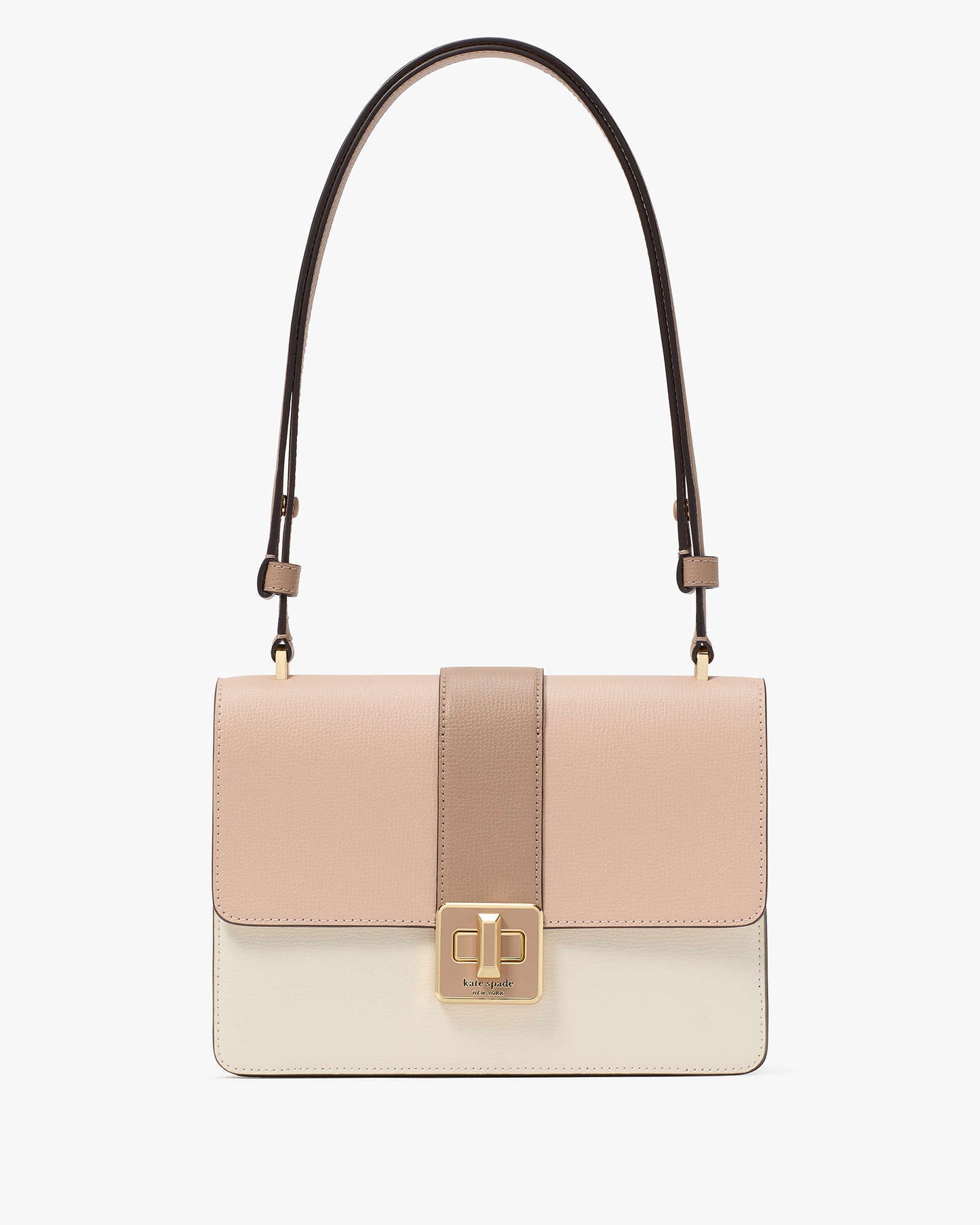 Kate Spade Phoebe Turnlock Shoulder Bag Toasted Hazelnut