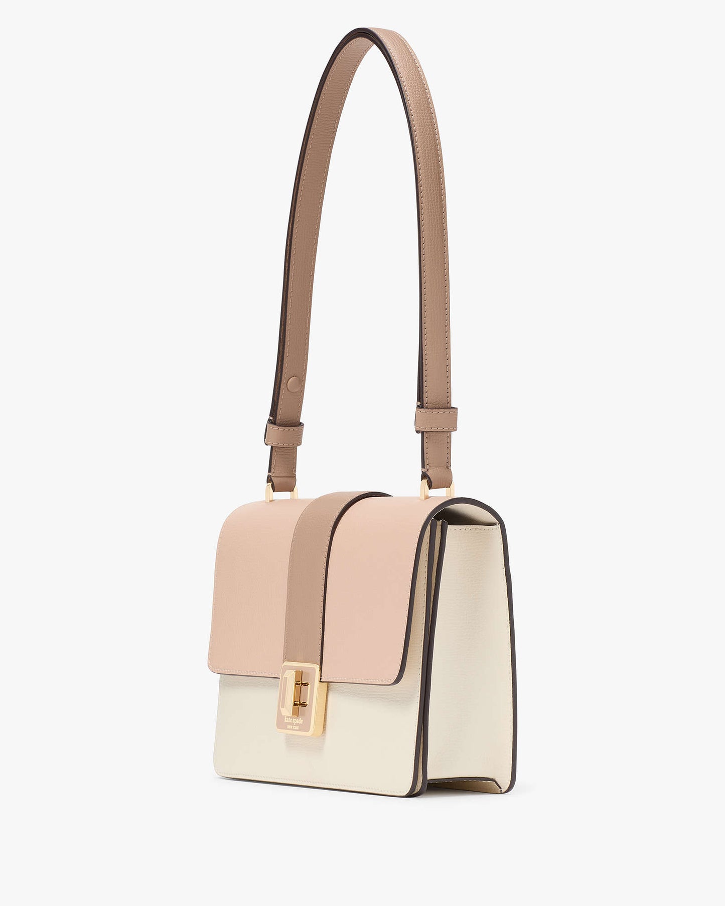 Kate Spade Phoebe Turnlock Shoulder Bag Toasted Hazelnut