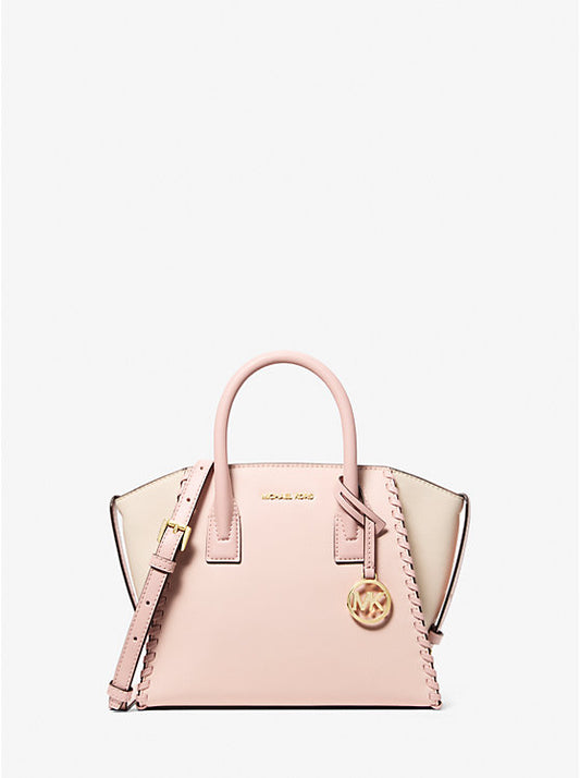 Michael Kors Avril Small Leather Satchel POWDER BLUSH MULTI