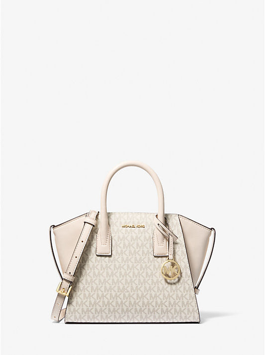 Michael Kors Avril Small  Satchel Vanilla SIGNATURE