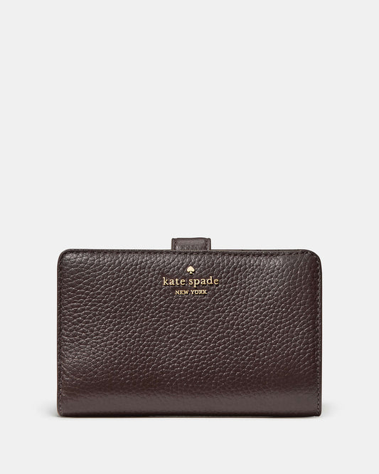 KATE SPADE LENA MEDIUM BIFOLD WALLET Hot Fudge