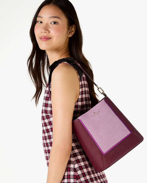 Lena Colorblock Bucket Bag