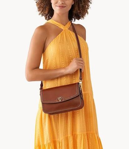 Fossil Ainsley Medium Crossbody Brown