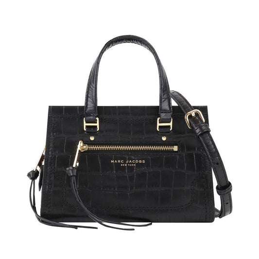 Marc Jacobs Cruiser Mini Croc Embossed Satchel Black