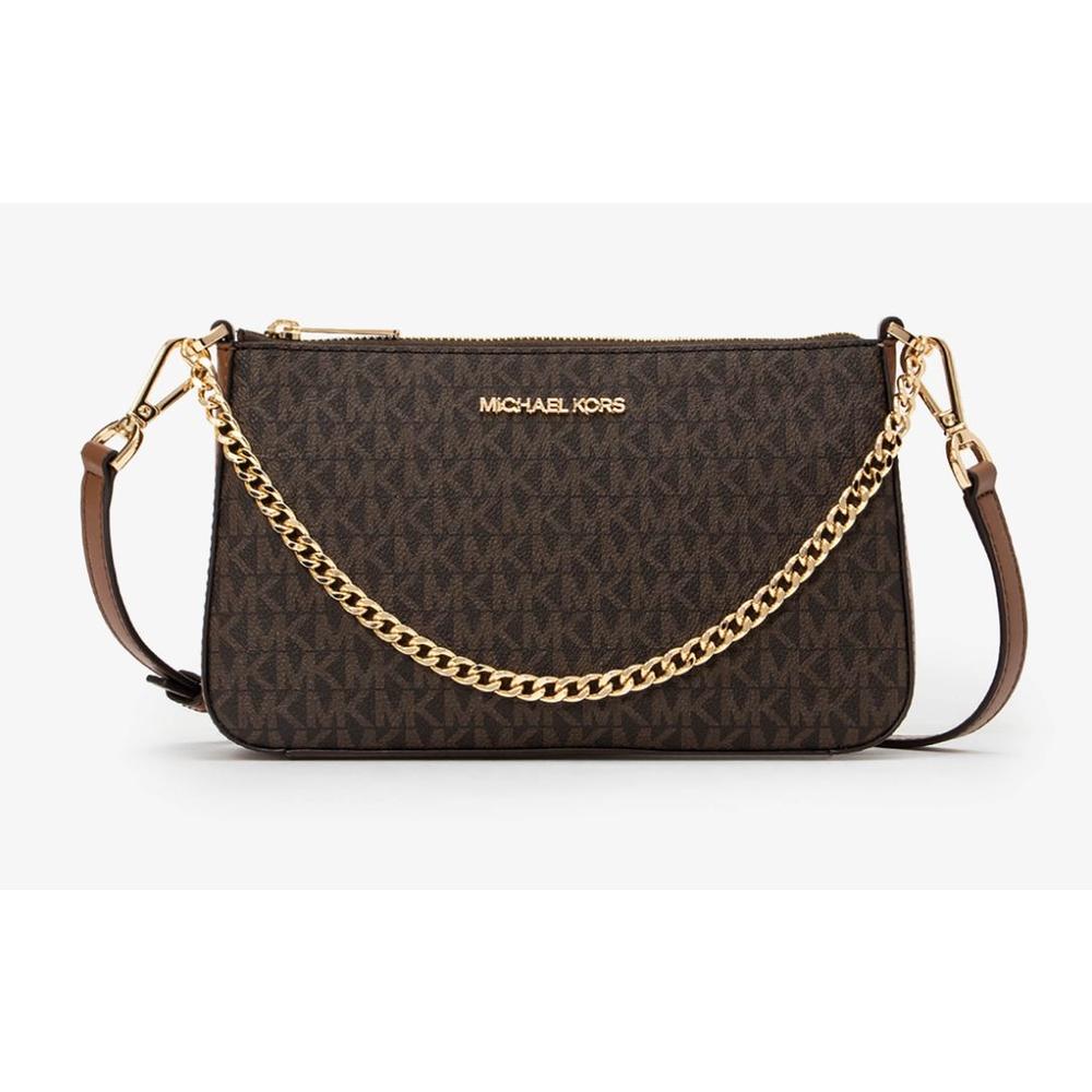 Michael Kors Logo Pouch & Cardcase Giftset Brown Sigmature