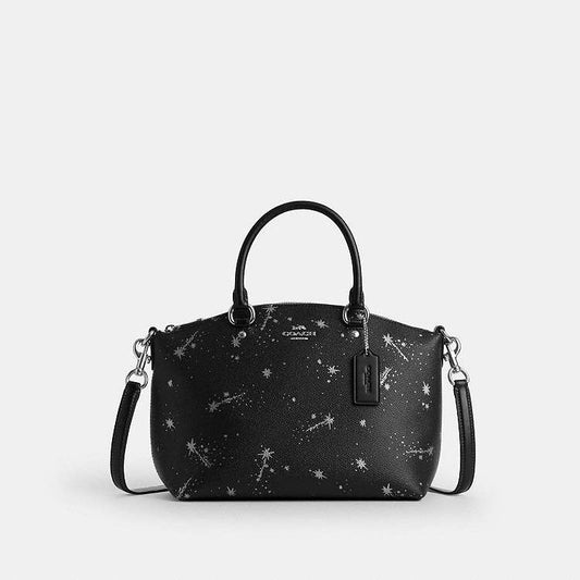 Coach Sadie Satchel Bag With Star Print