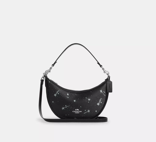 Coach Aria Shoulder Bag In Signature Canvas Star Print