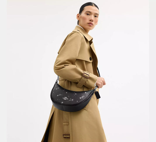 Coach Aria Shoulder Bag In Signature Canvas Star Print