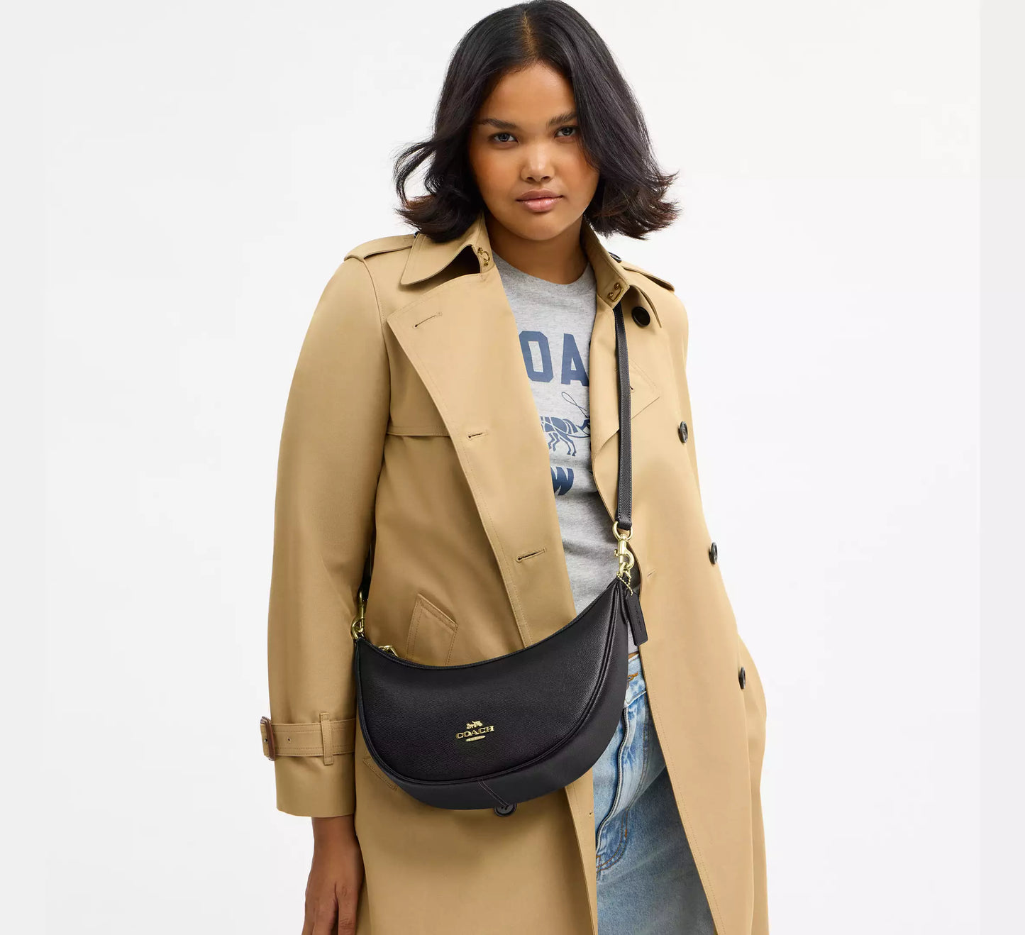 Coach Aria Shoulder Bag Leather