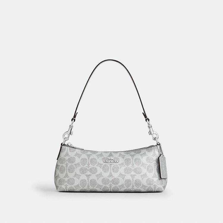 Coach Charlotte Shoulder Bag Silver