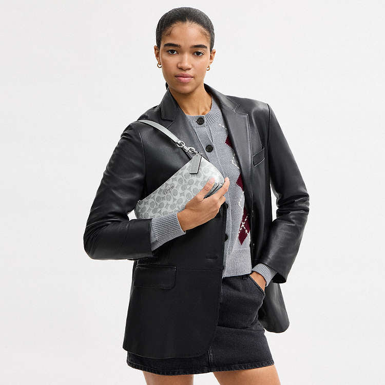 Coach Charlotte Shoulder Bag Silver