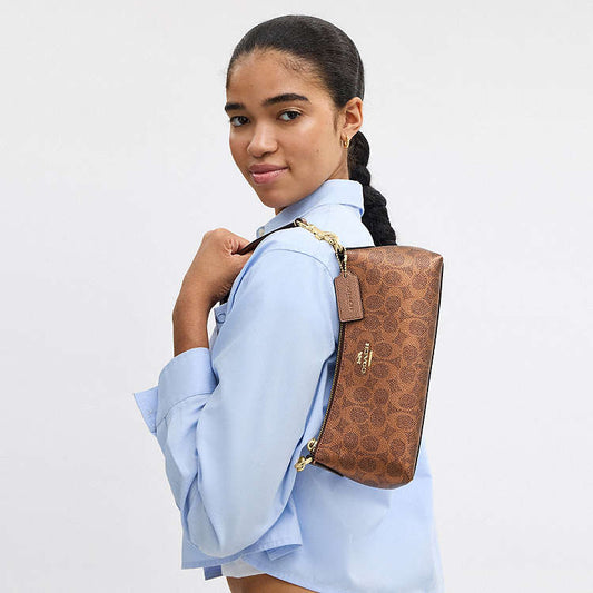 Coach Charlotte Shoulder Bag Bronze Gold