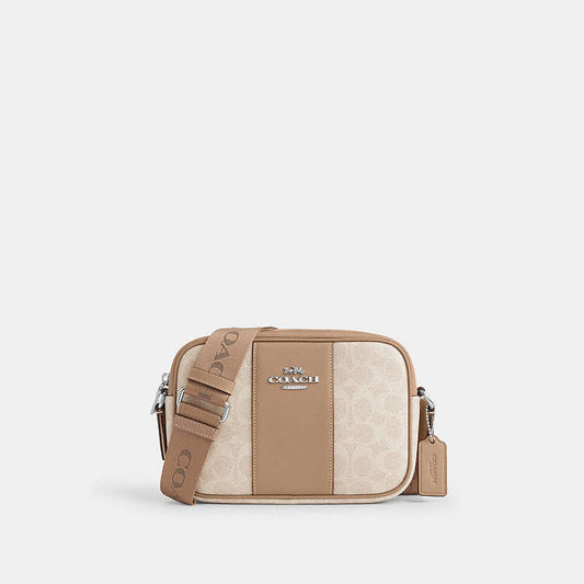 Coach Jamie Camera Bag In Signature Canvas Sand Wide Strap