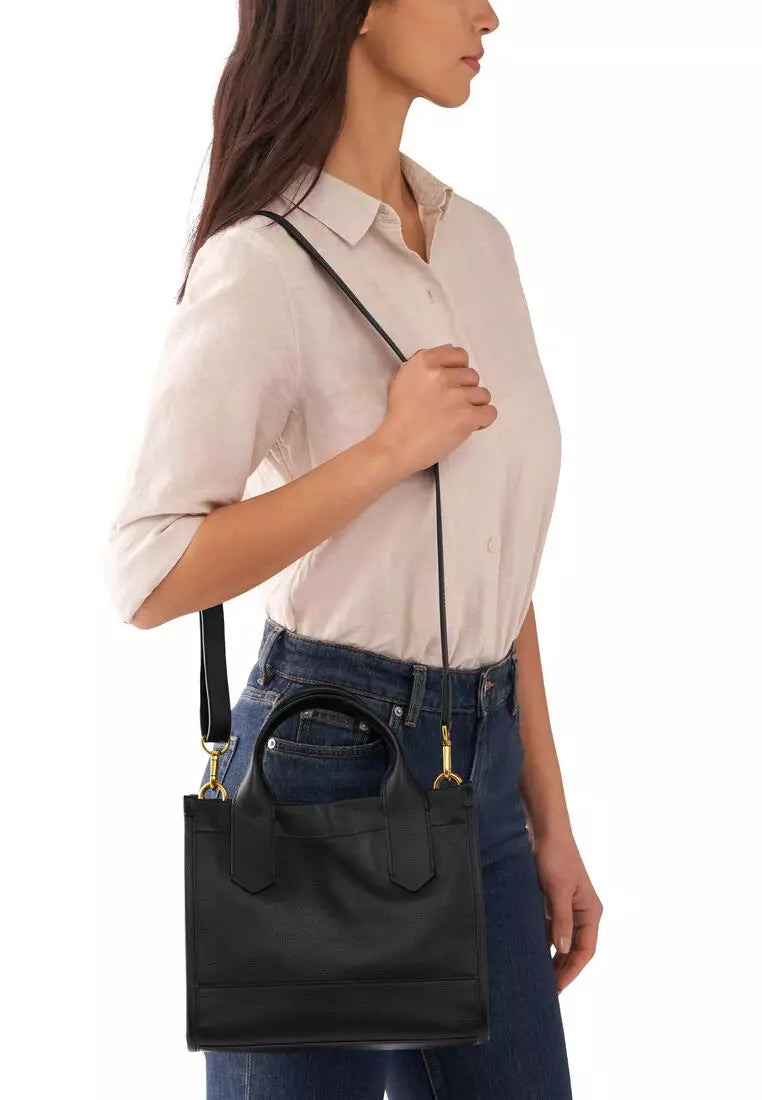 Fossil Kyler Satchel Black Stock Msia
