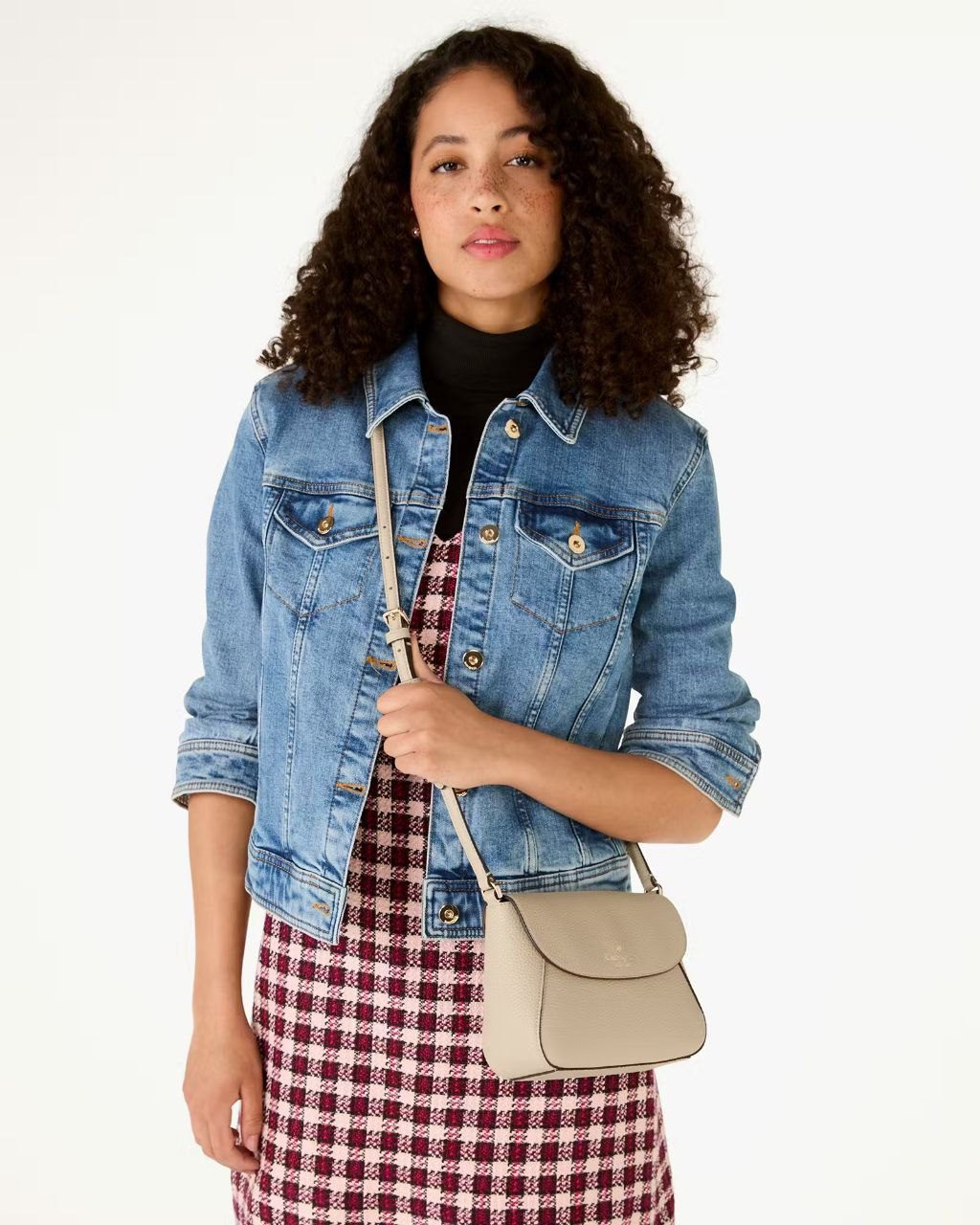 Kate Spade Monica Small Flap Crossbody Cozy Grey