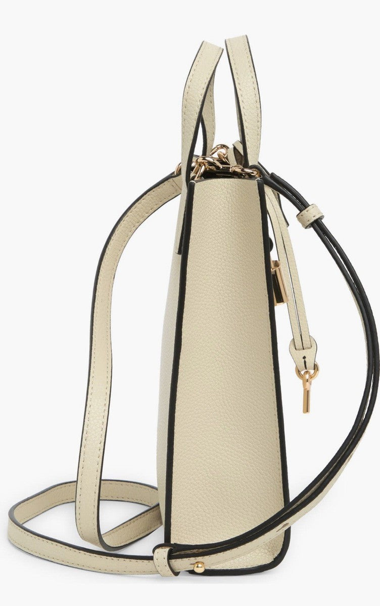 Marc Jacobs Micro Grind Leather Tote Crossbody Bag, Marshmallow