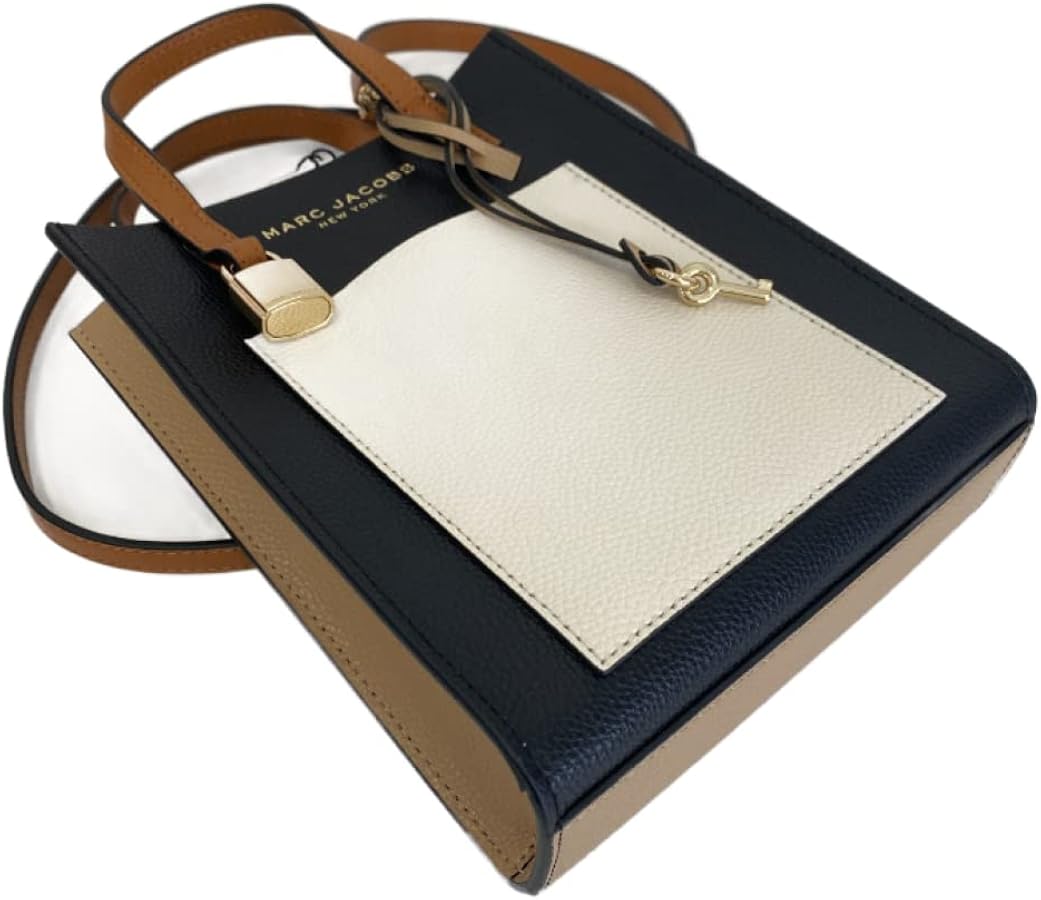 Marc Jacobs Micro Grind Leather Tote Crossbody Bag, Smoked Almond Multicolor