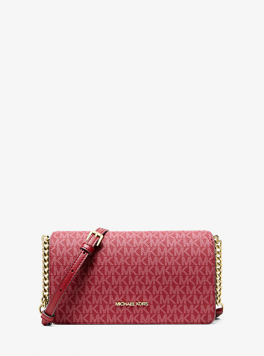 MICHAEL KORS Jet Set Medium Signature Logo Crossbody Bag Cherry