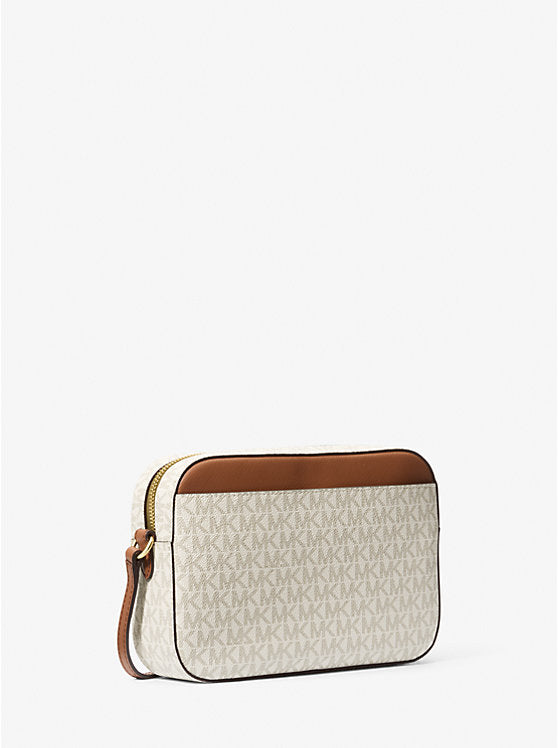 Michael Kors JETSET ITEM LARGE LOGO CHAIN EW CROSSBODY BAG (35S1GTTC9B) VANILLA SIGNATURE