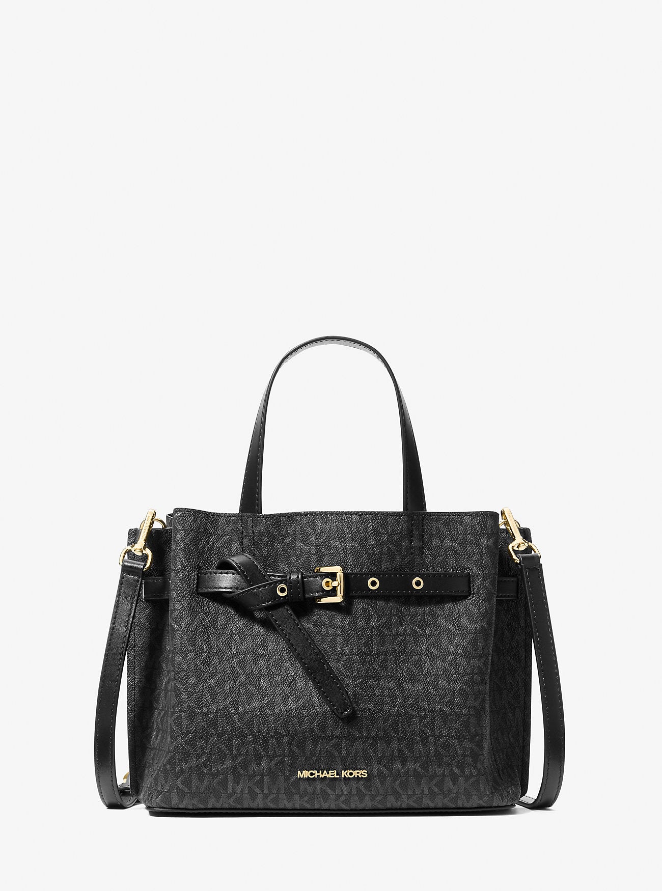 Michael Kors EMILIA SMALL SACHEL  (35H0GU5S1B) BLACK SIGNATURE
