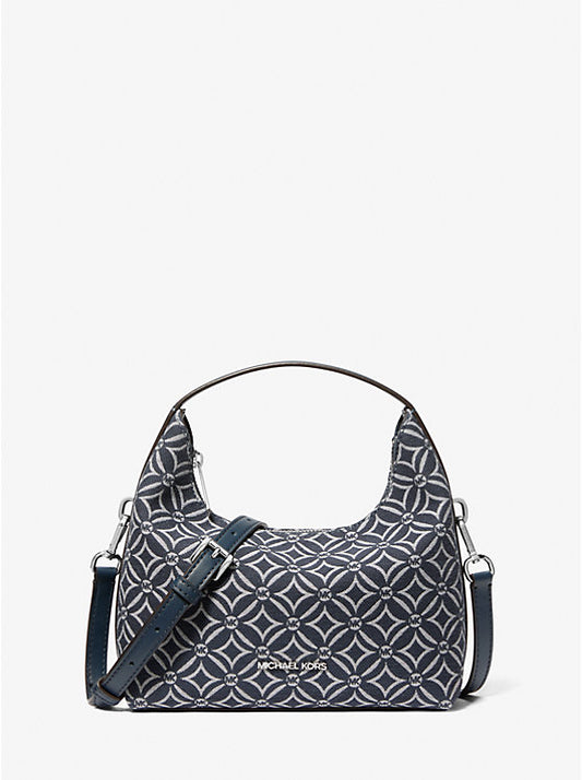 Michael Kors EMBER SMALL LOGO JACQUARD MESSENGER BAG (35F4S7YM1J) DENIM