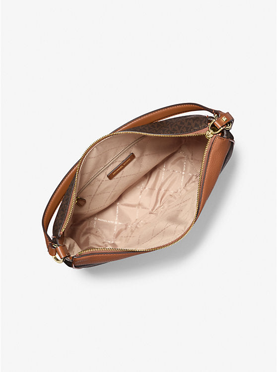 Michael Kors DOVER LARGE SHOULDER BAG (35R4G4DL7B) BROWN SIGNATURE