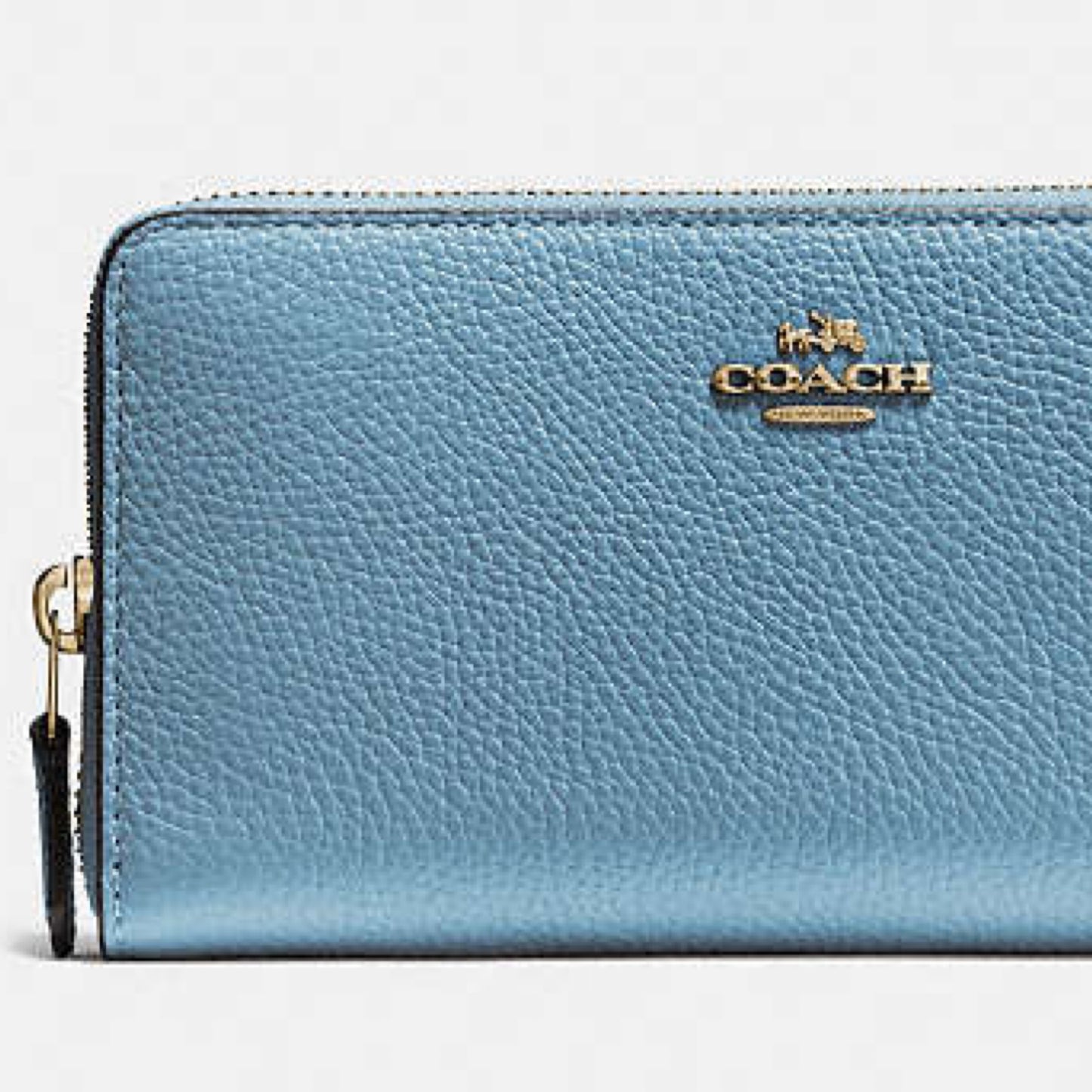 COACH ACCORDIAN ZIP WALLET (BOUTIQUE) PACIFIC BLUE (58059)