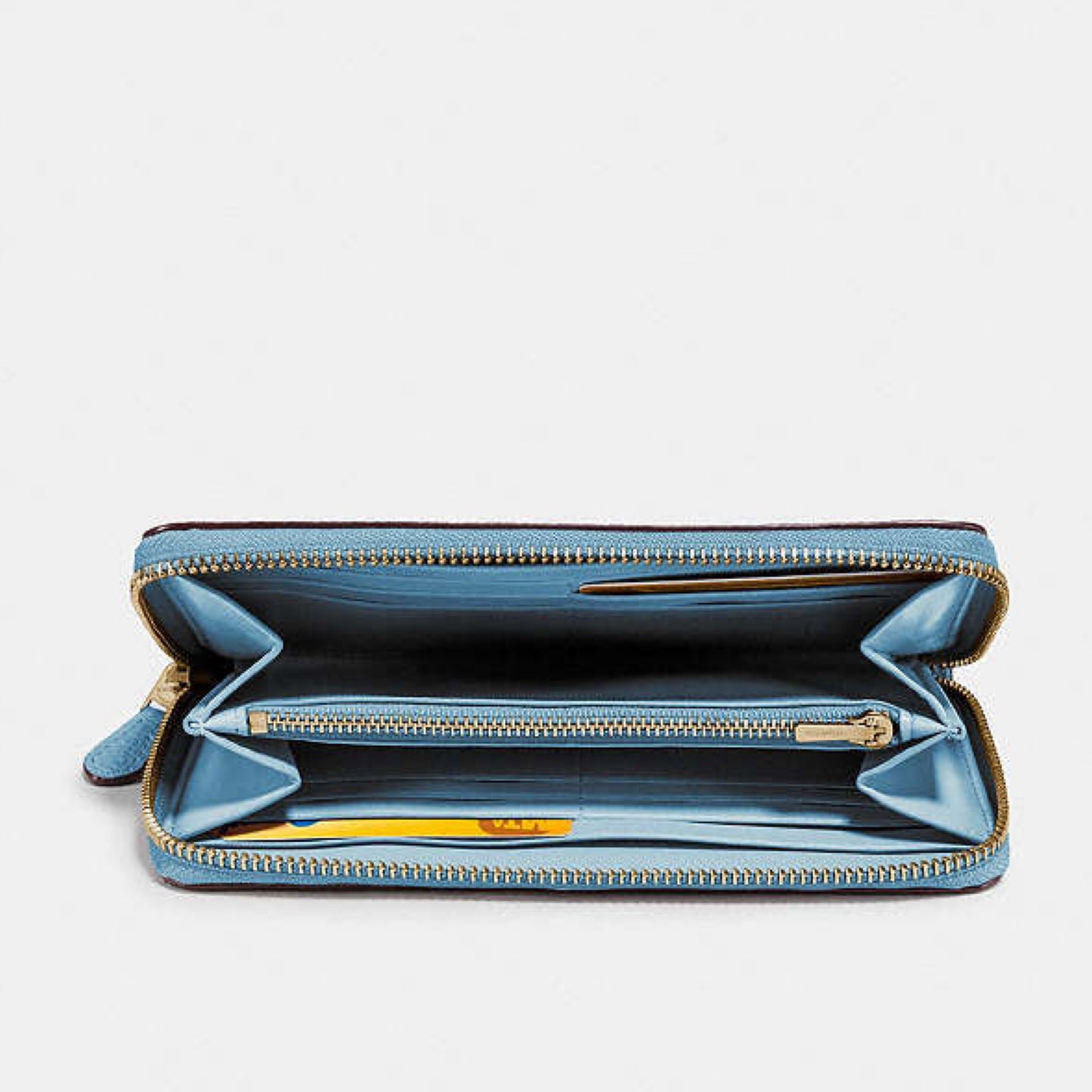 COACH ACCORDIAN ZIP WALLET (BOUTIQUE) PACIFIC BLUE (58059)