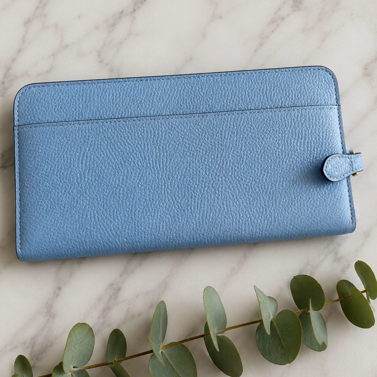 COACH ACCORDIAN ZIP WALLET (BOUTIQUE) PACIFIC BLUE (58059)