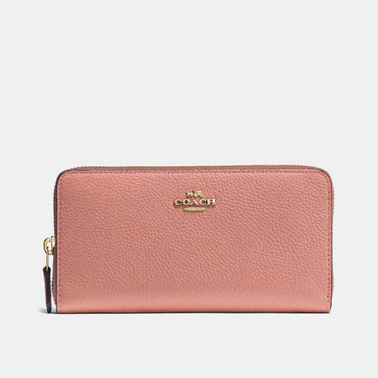 COACH ACCORDIAN ZIP WALLET (BOUTIQUE) LIGHT PEACH (58059)