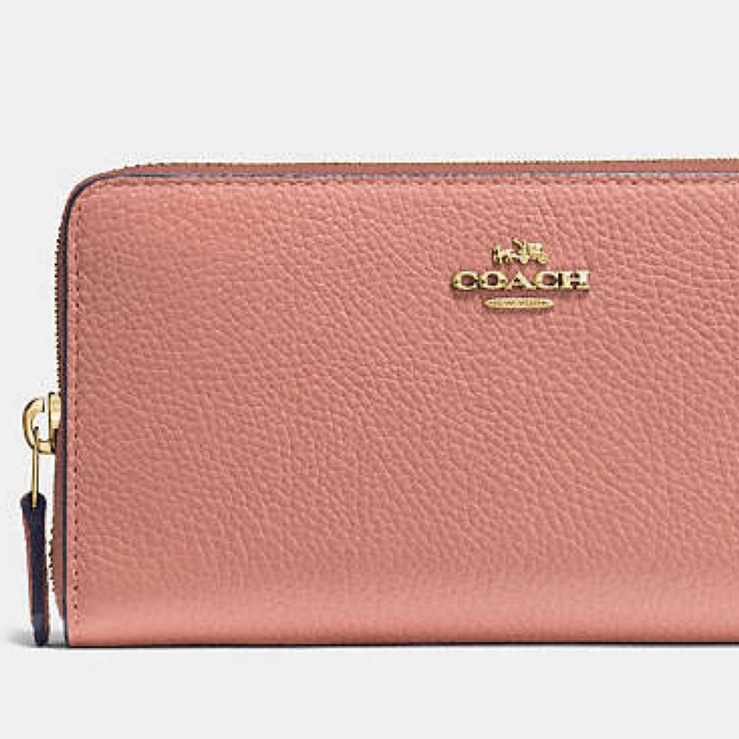 COACH ACCORDIAN ZIP WALLET (BOUTIQUE) LIGHT PEACH (58059)