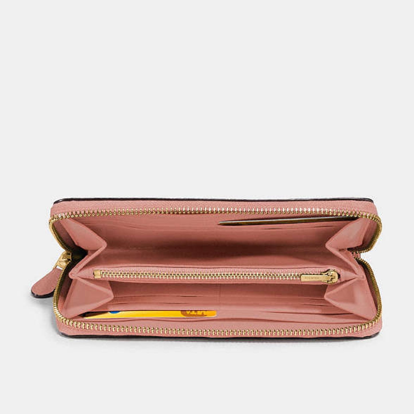 COACH ACCORDIAN ZIP WALLET (BOUTIQUE) LIGHT PEACH (58059)