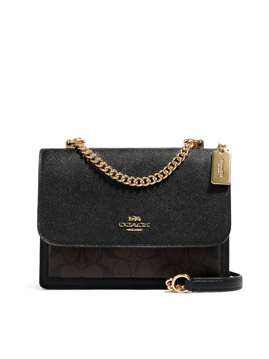 Coach Klare Crossbody In Signature Canvas Gold/Brown Black (91019)
