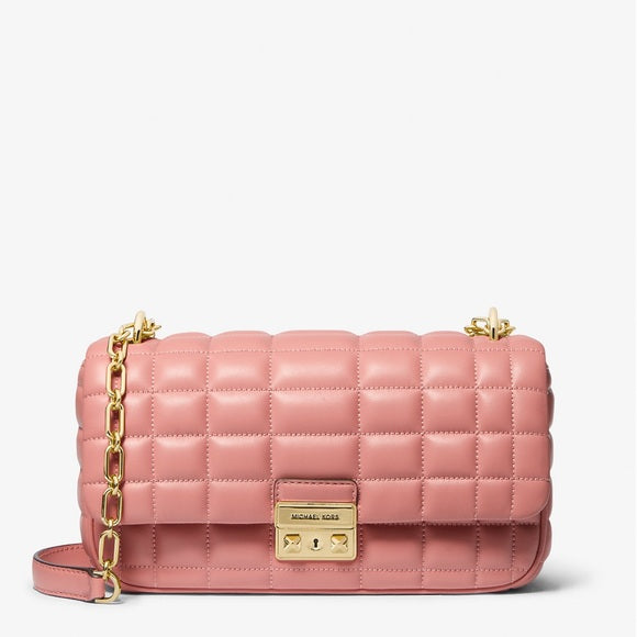 Michael Kors TRIBECA LARGE QUILTED SHOULDER BAG (30R4G2RL7L) SUNSET ROSE
