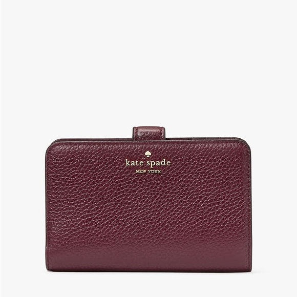 KATE SPADE LENA MEDIUM BIFOLD WALLET Cherrywood