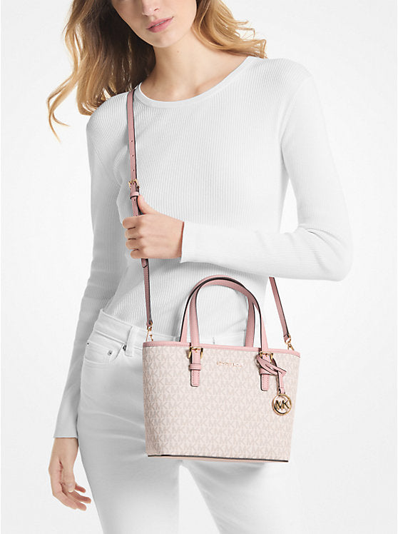 MICHAEL KORS Jet Set Travel XS Top-Zip Tote Vanilla Powder Blush